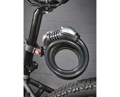 Spiral Bicycle Lock with LED