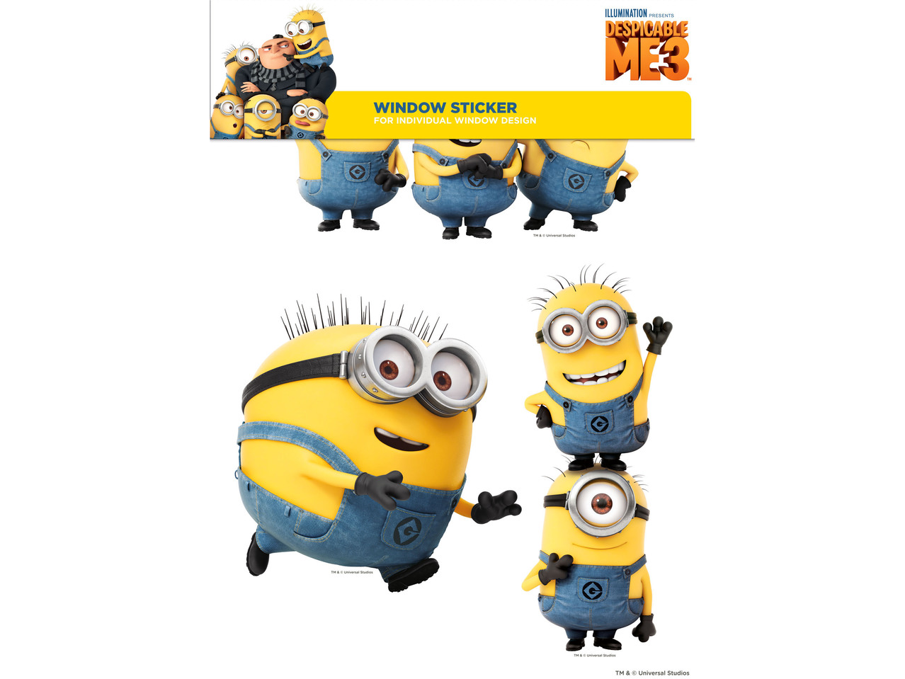 "Minions" Window or Wall Stickers