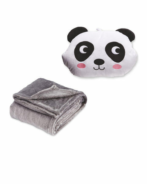 Children's Panda Cushion & Blanket