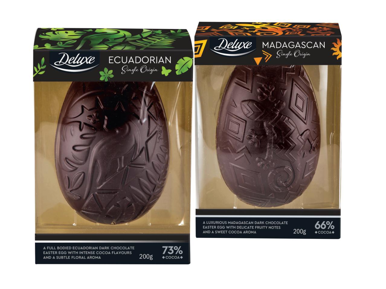 DELUXE Premium Ecuadorian/ Madagascan Dark Chocolate Egg