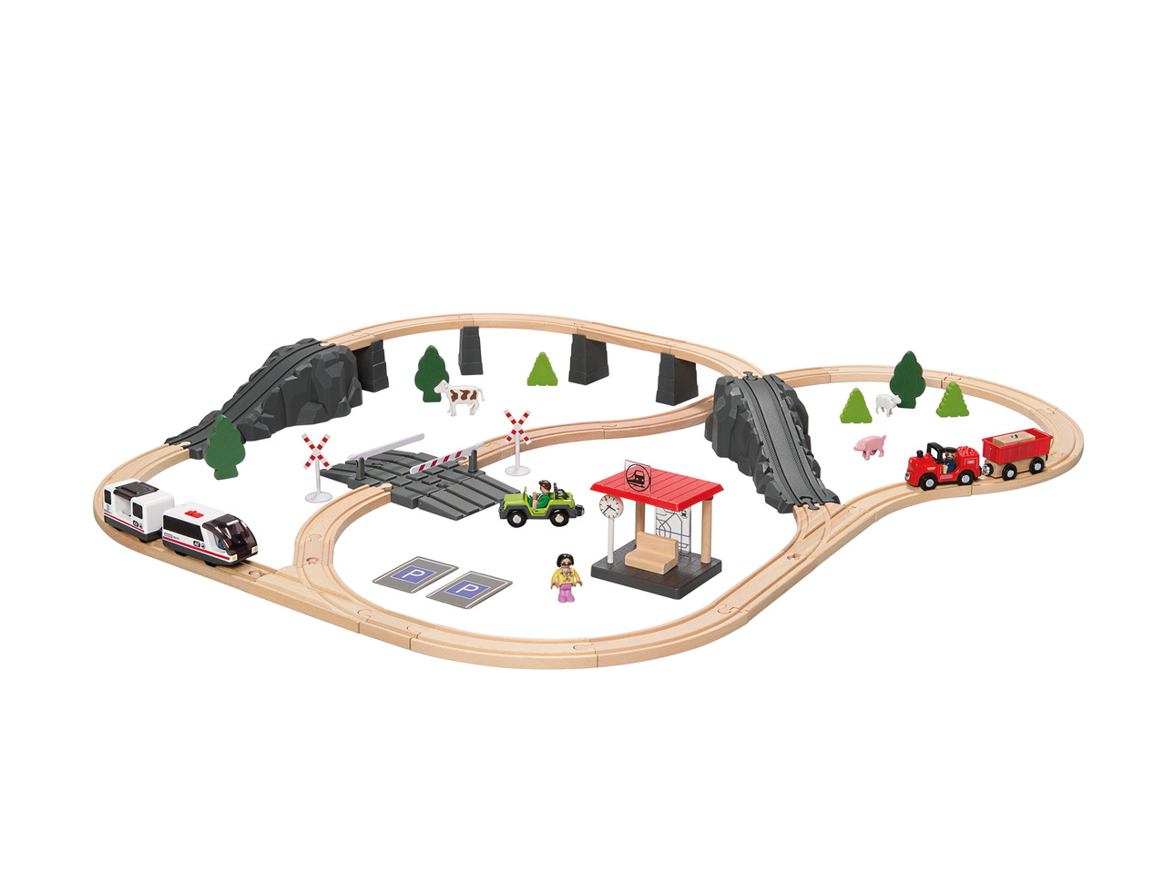 Playtive Junior Wooden Railway Set1