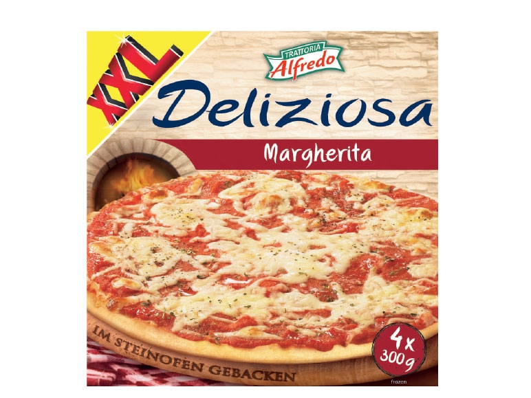 Pizza Margherita cuite sur pierre