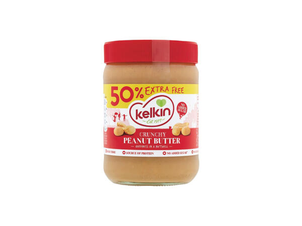 Gluten Free Kelkin Crunchy Peanut Butter 50% Extra Free