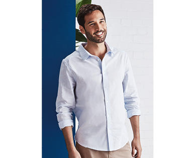 Men's Long Sleeve Linen/Cotton Shirt