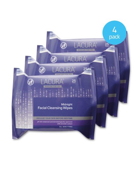 Lacura Midnight Face Wipes 4 Pack