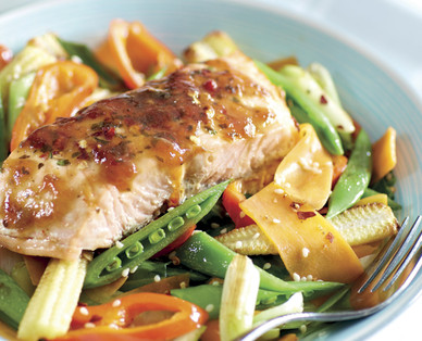 2 Specially Selected Scottish Salmon Fillets with Ginger, Chilli and Soy