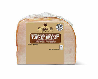 Appleton Farms Quarter Sliced Turkey Breast Oven Roasted or Hickory Smoked