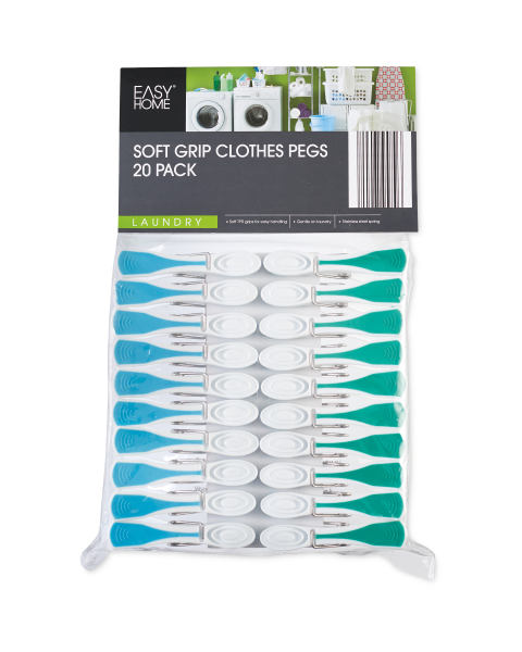 Easy Home Blue/Green Pegs 20-Piece