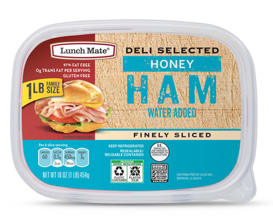 Lunch Mate Family Size Honey Ham or Smoked Ham