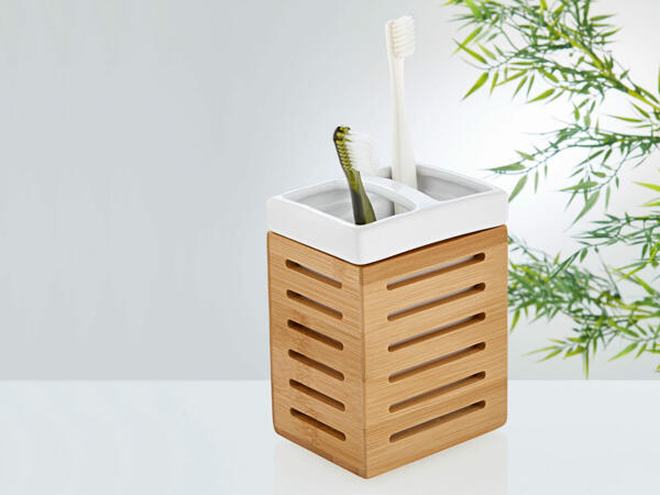 Accesorii de baie, bambus / ceramică