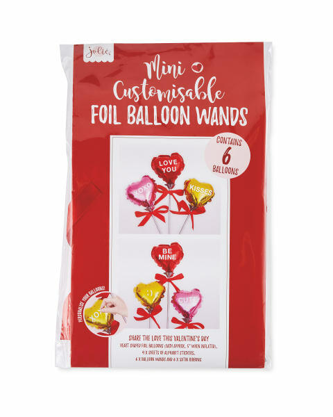 Customised Heart Balloons 6 Pack