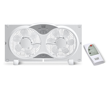 Easy Home Twin Window Fan With Remote