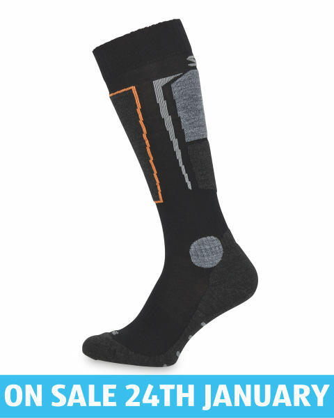 Adult's Black Ski Socks With Silk