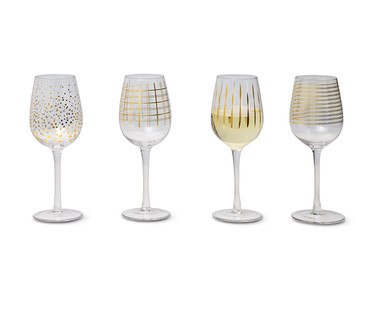 Crofton 4-Pack Wine or Champagne Glass Assortment
