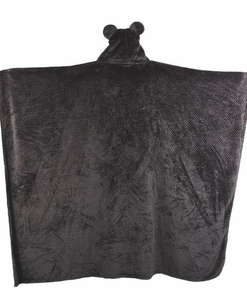 Charcoal Adult 3D Hooded Blanket