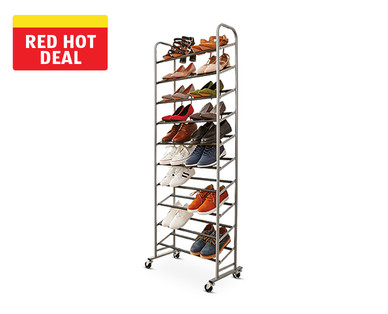 Easy Home Rolling Shoe Tower