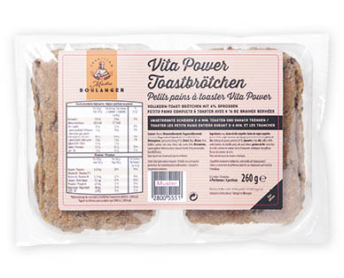 Petits pains à toaster Vita Power MAÎTRE BOULANGER