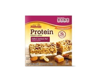 Millville Caramel Nut or Coconut Almond Protein Chewy Bars