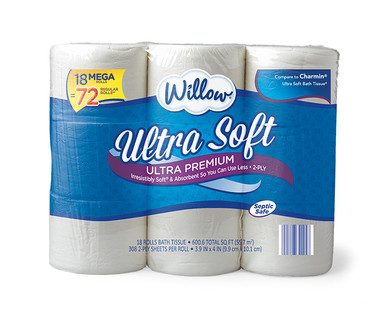 Willow 18 Mega Roll Ultra Soft Bath Tissue