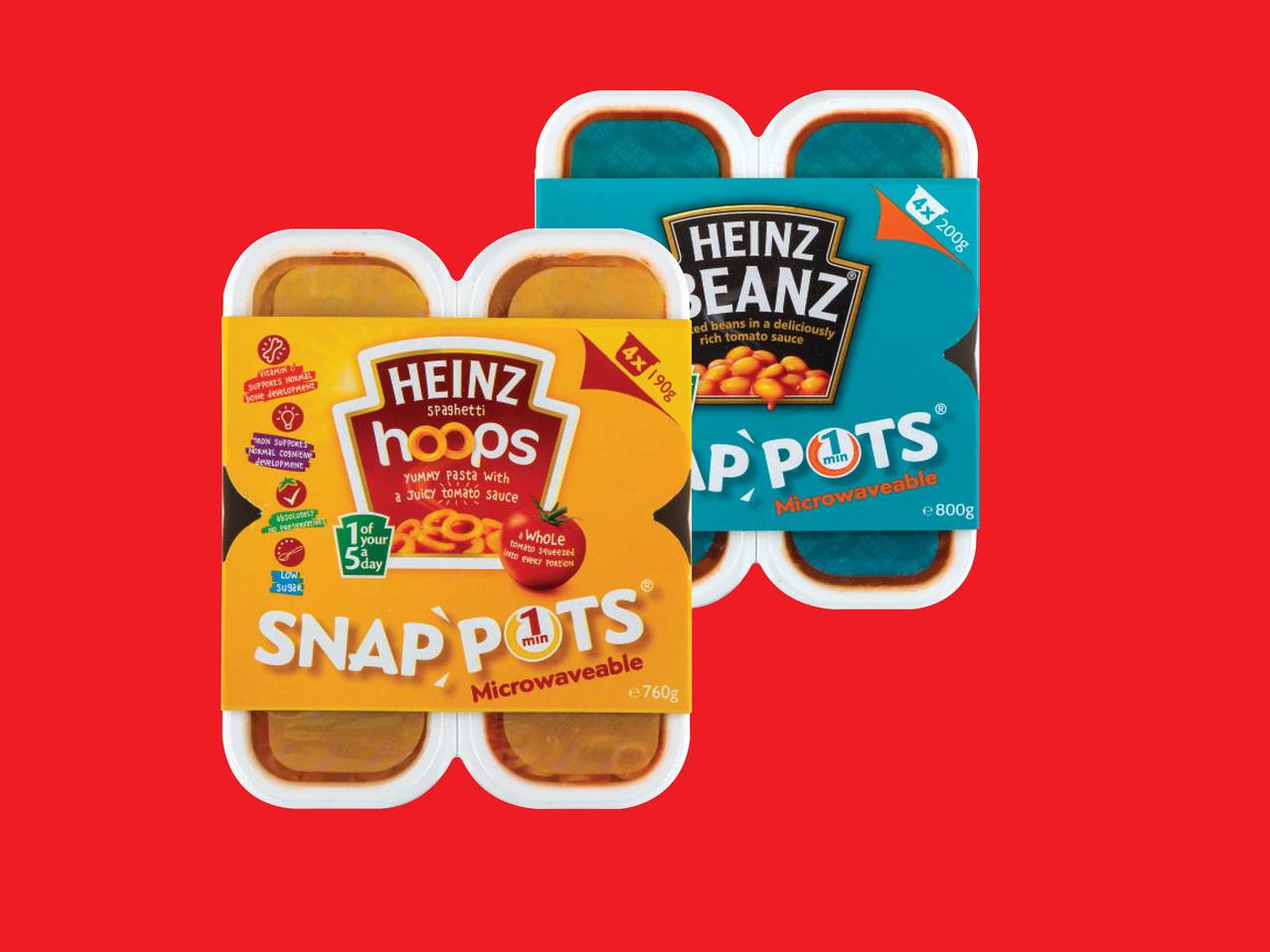 HEINZ(R) Hoops/Beanz Snap Pots