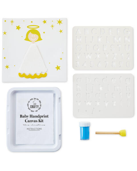 Angel Baby Handprint Canvas Kit