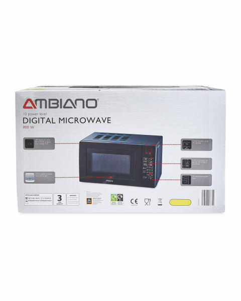Ambiano Black Microwave 800W