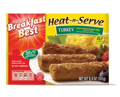Breakfast Best Heat~n~Serve Turkey Sausage Links