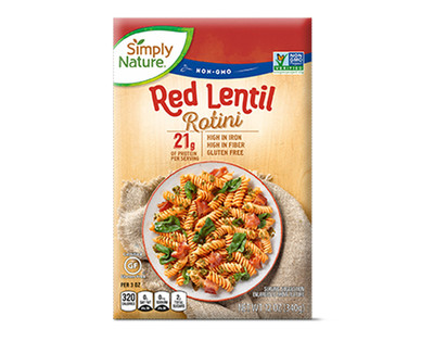 Simply Nature Red Lentil Rotini or Chickpea Green Lentil Penne