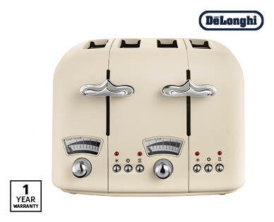 De'Longhi 4-Slice Blue or Cream Argento Toaster