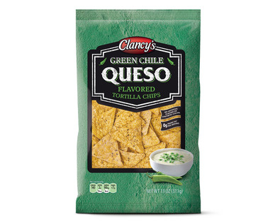 Clancy's Green Chile Queso Tortilla Chips