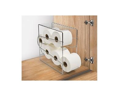 Easy Home Toilet Tissue Roll Dispenser with Shelf