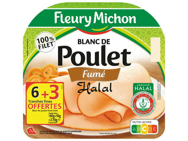 Fleury Michon blanc de poulet fumé halal