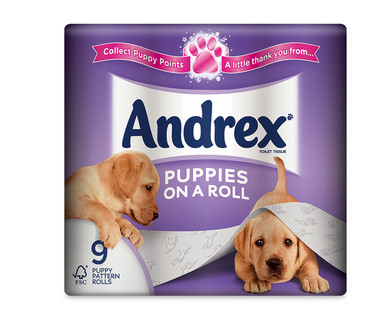 Andrex Puppies on a Roll 9 Pack