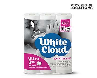White Cloud 
 12 Roll 3 Ply Bath Tissue