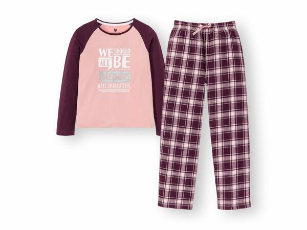 Pijama manga larga júnior rosado