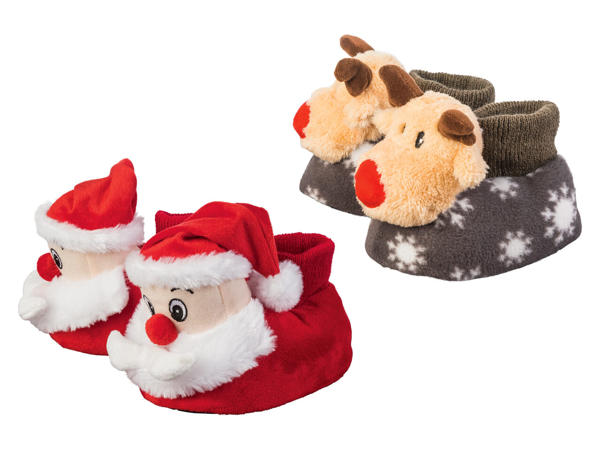 Papuci de casă cu motive de Crăciun, copii