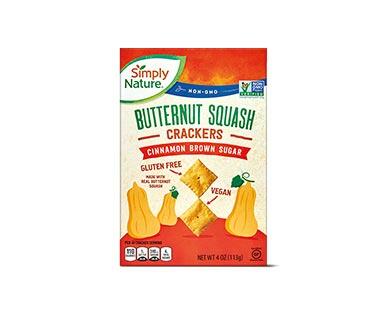 Simply Nature Butternut Squash Sea Salt or Cinnamon Brown Sugar Crackers