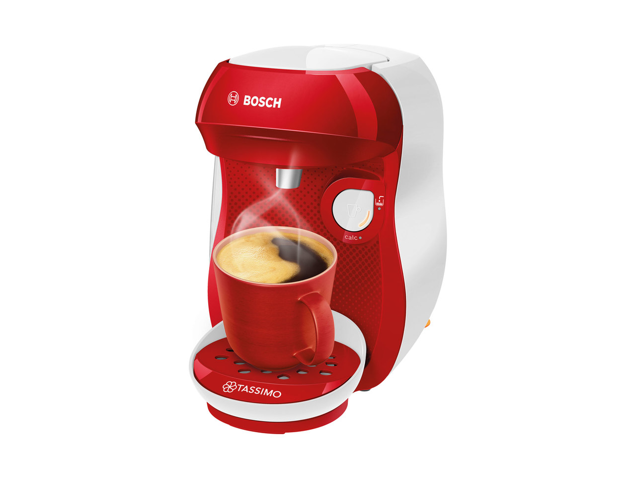 Bosch Tassimo Happy Single Serve Coffee Machine- Red/White1