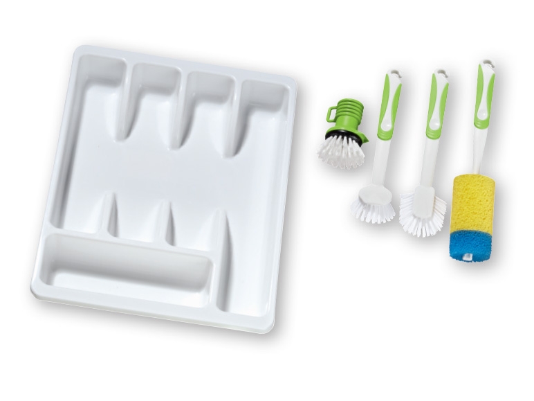 Cutlery Drawer Organiser and Washing-Up Brushes