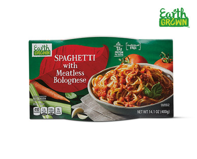 Earth Grown Spaghetti with Meatless Sauce or Quinoa Mix with Meatless Strips