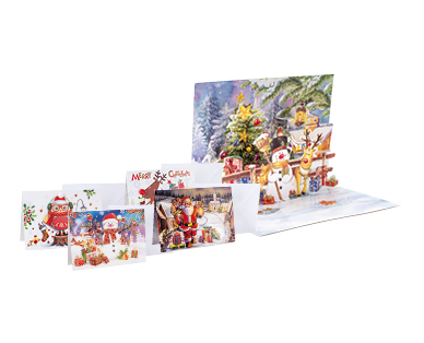 Cartes de Noël avec effet pop-up, 3 pièces