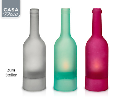 CASA Deco Teelichthalter-Flaschen, 3er-Set