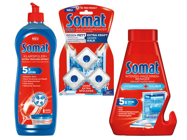 Somat Klarspüler, Reinigungstabs oder Maschinenpfleger