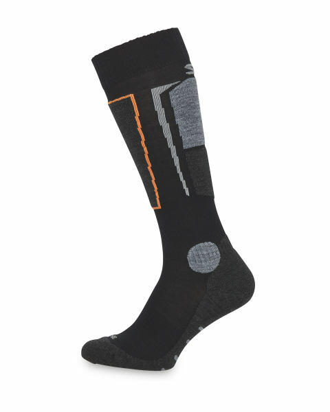 Adult's Black Ski Socks With Silk