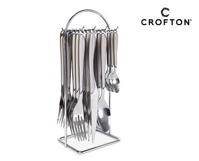 Cutlery Set With Rack 24pc