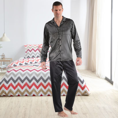 Pyjama en satin pour hommes