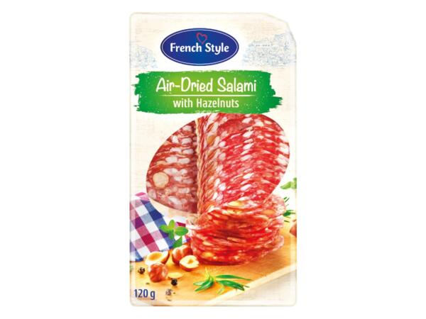 Salami Slices with Nuts