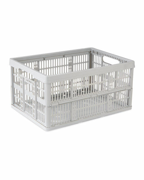 Grey Folding Crate 2 Pack