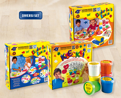 Set di pasta modellabile per bambini/colori idrosolubili "Klecksi"