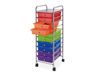 Easy Home 10-Drawer Rolling Storage Cart